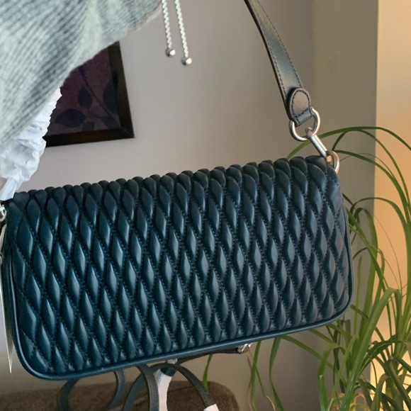 SOLD⛔️Authentic TORY BURCH Quilted Leather logo magnetic flap satchel/shoulder - Picture 13 of 16